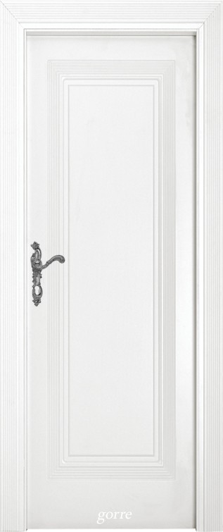 drzwi białe stylizowane, ryflowane